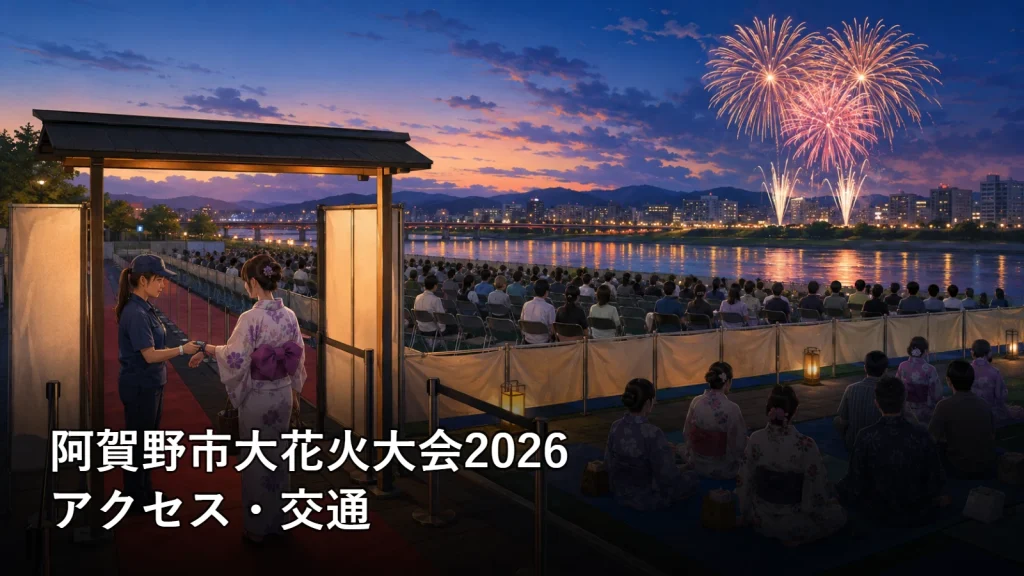 阿賀野市大花火大会2026のアクセス・交通を紹介する画像