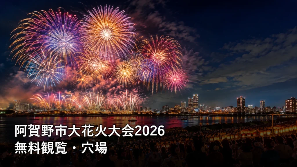 阿賀野市大花火大会2026の無料観覧・穴場を紹介する画像