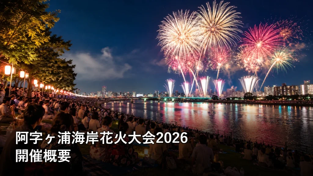 阿字ヶ浦海岸花火大会2026の開催概要を紹介する画像
