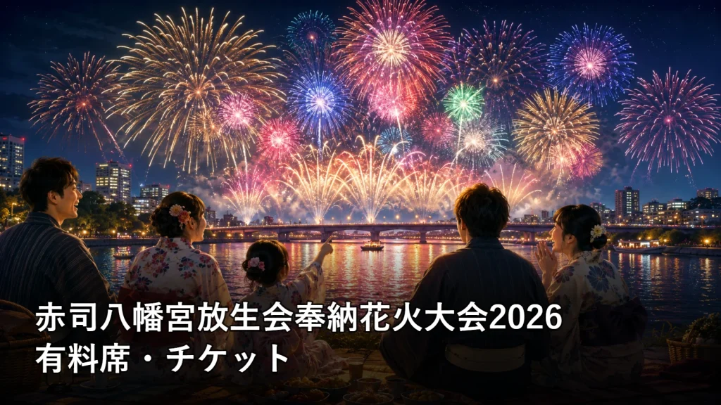 赤司八幡宮放生会奉納花火大会2026の有料席・チケットを紹介する画像