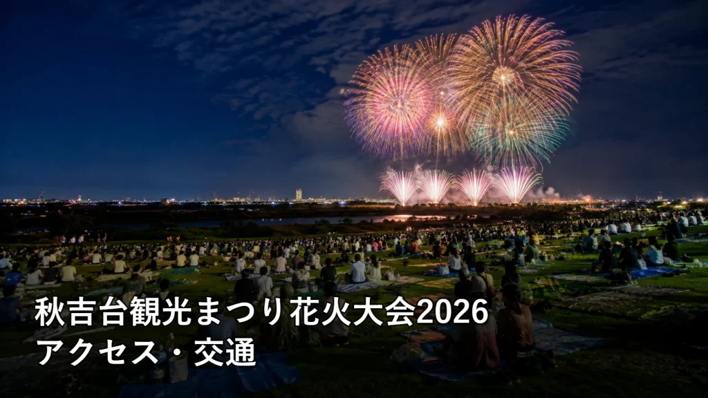 秋吉台観光まつり花火大会2026のアクセス・交通を紹介する画像
