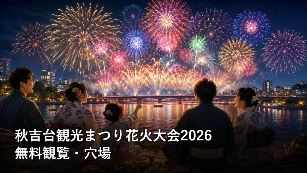 秋吉台観光まつり花火大会2026の無料観覧・穴場を紹介する画像