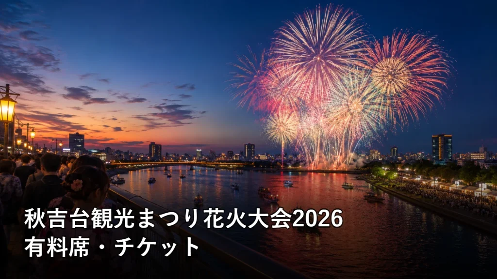 秋吉台観光まつり花火大会2026の有料席・チケットを紹介する画像