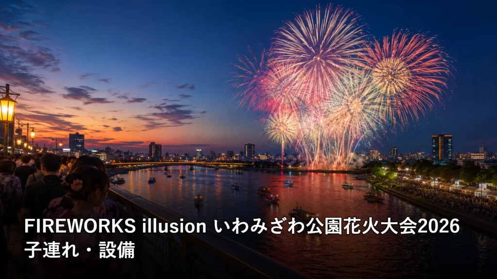 FIREWORKS illusion いわみざわ公園花火大会2026の子連れ・設備を紹介する画像