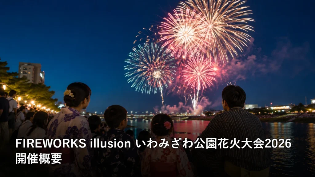 FIREWORKS illusion いわみざわ公園花火大会2026の開催概要を紹介する画像