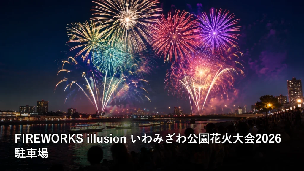 FIREWORKS illusion いわみざわ公園花火大会2026の駐車場を紹介する画像