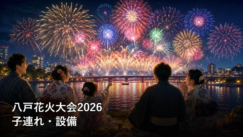 八戸花火大会2026の子連れ・設備を紹介する画像
