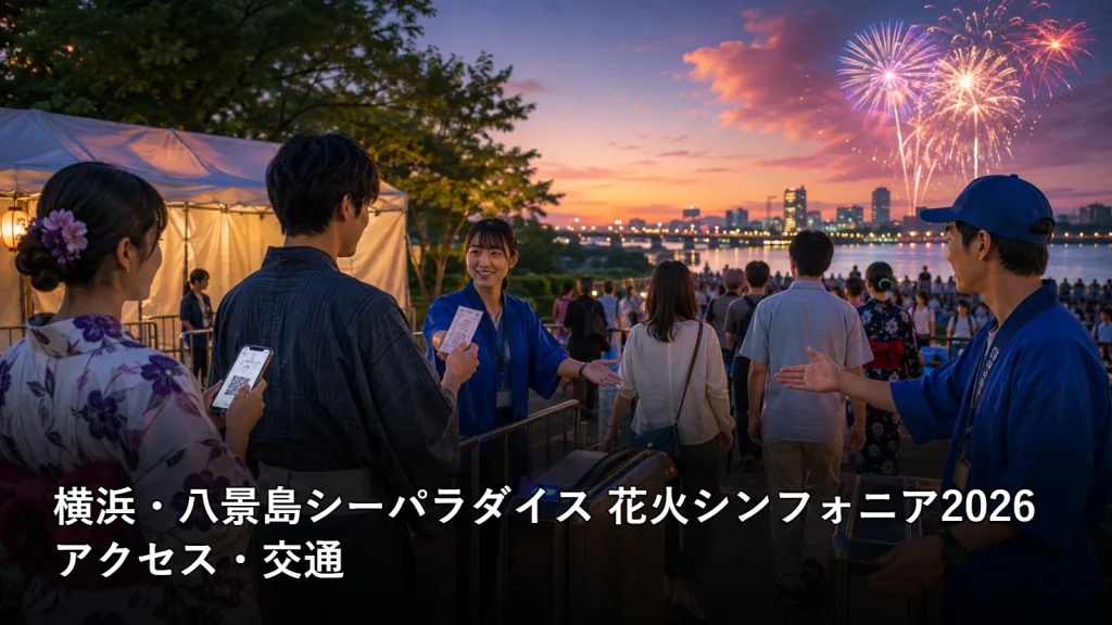 横浜・八景島シーパラダイス 花火シンフォニア2026のアクセス・交通を紹介する画像