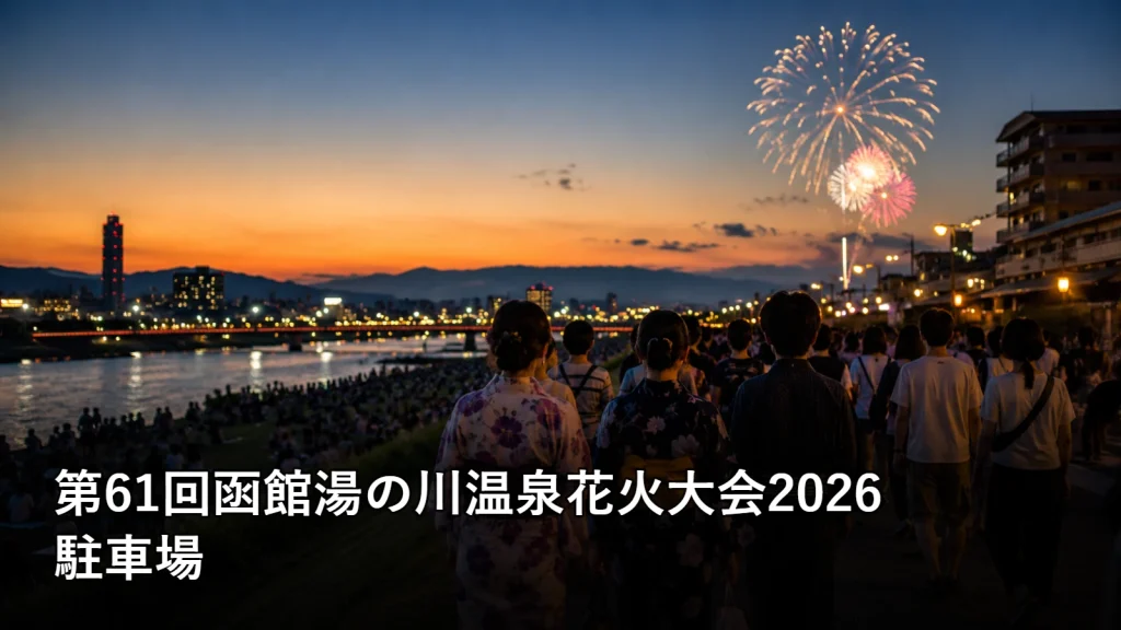 第61回函館湯の川温泉花火大会2026の駐車場を紹介する画像