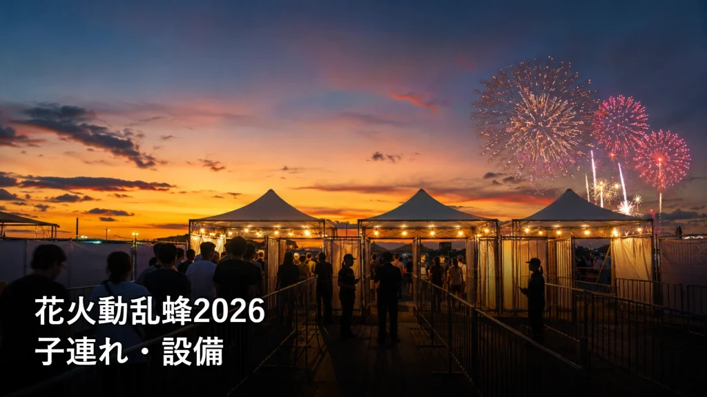 花火動乱蜂2026の子連れ・設備を紹介する画像