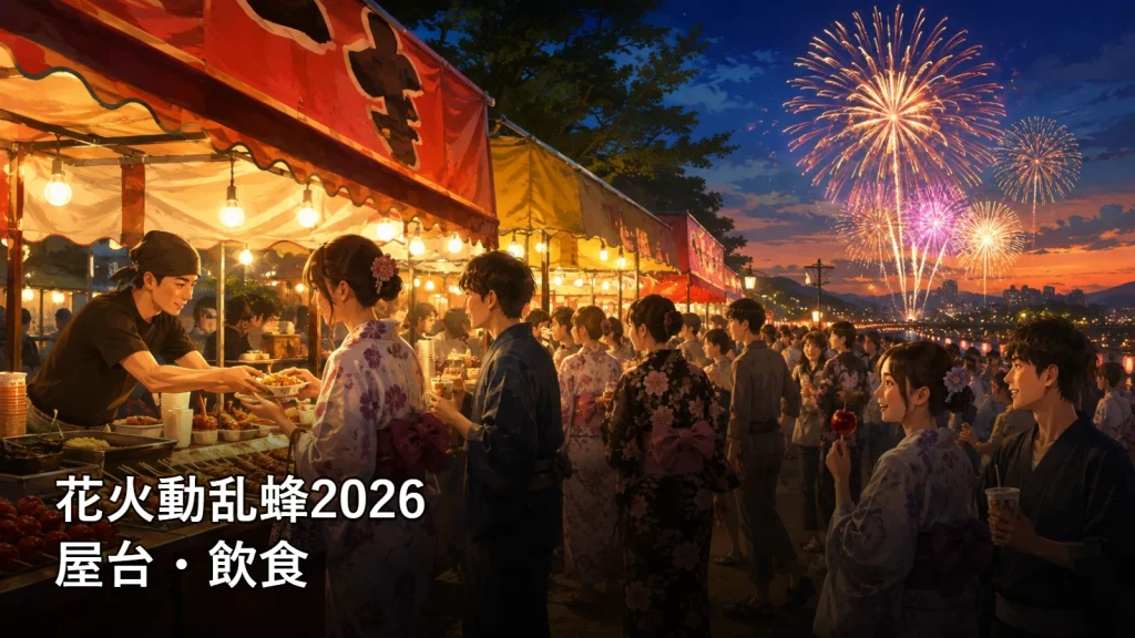 花火動乱蜂2026の屋台・飲食を紹介する画像