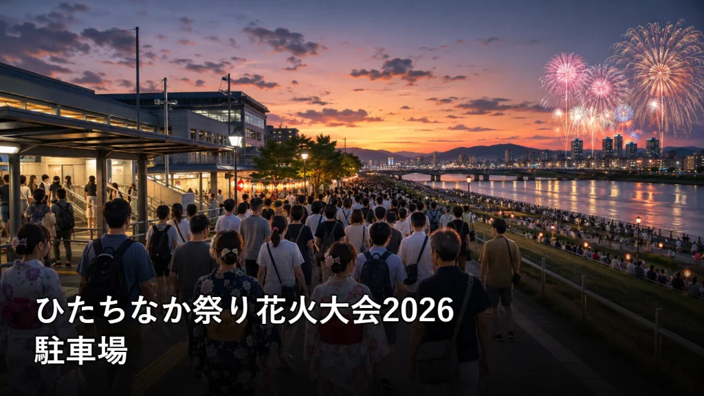 ひたちなか祭り花火大会2026の駐車場を紹介する画像