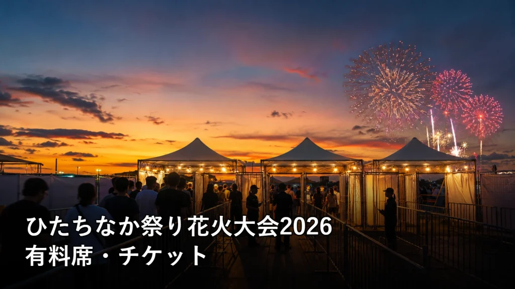 ひたちなか祭り花火大会2026の有料席・チケットを紹介する画像