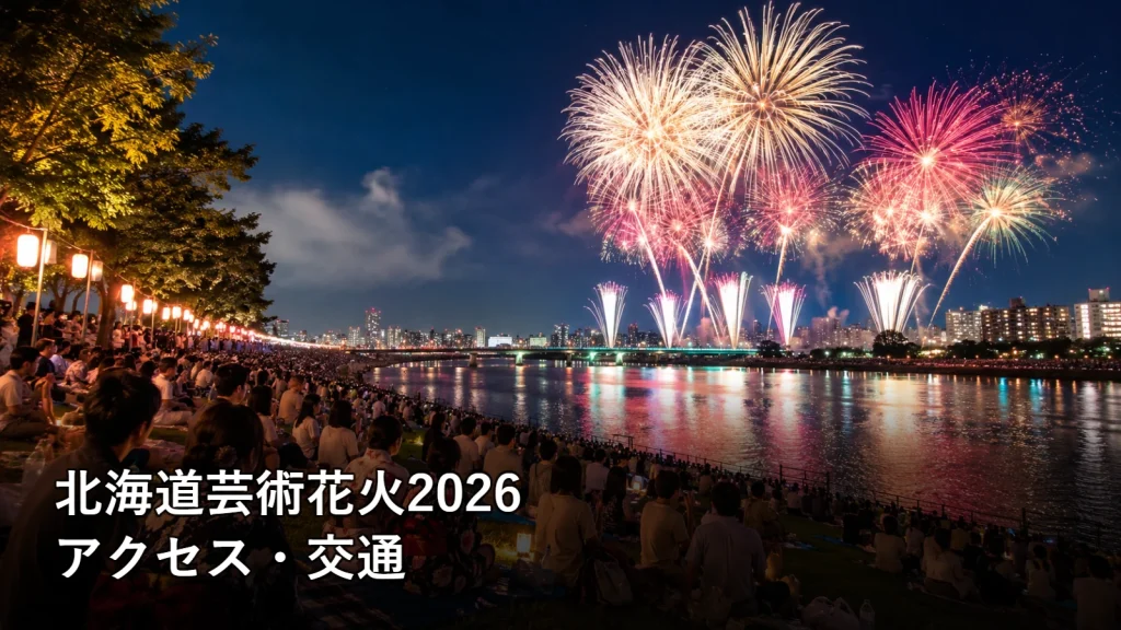 北海道芸術花火2026のアクセス・交通を紹介する画像