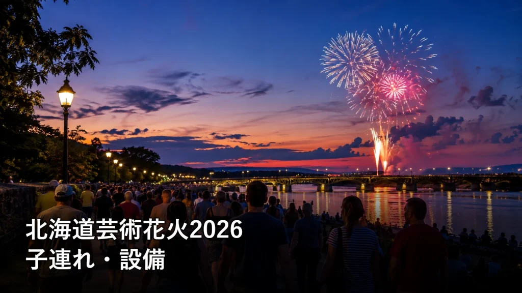 北海道芸術花火2026の子連れ・設備を紹介する画像