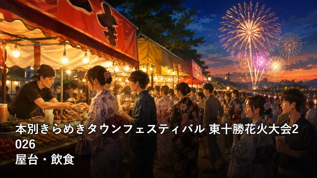 本別きらめきタウンフェスティバル 東十勝花火大会2026の屋台・飲食を紹介する画像