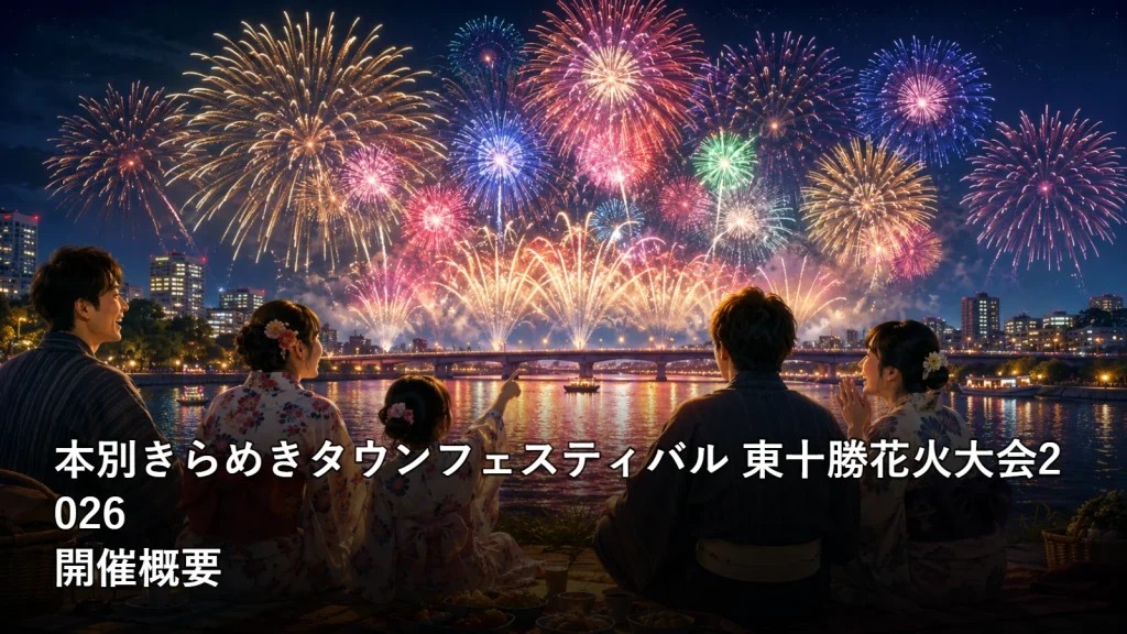 本別きらめきタウンフェスティバル 東十勝花火大会2026の開催概要を紹介する画像