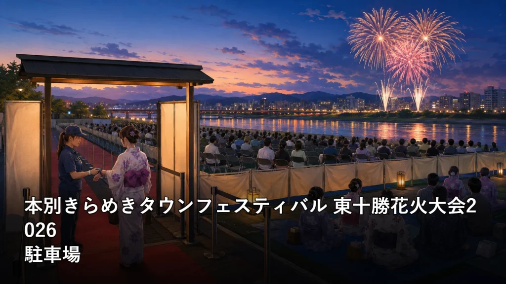本別きらめきタウンフェスティバル 東十勝花火大会2026の駐車場を紹介する画像