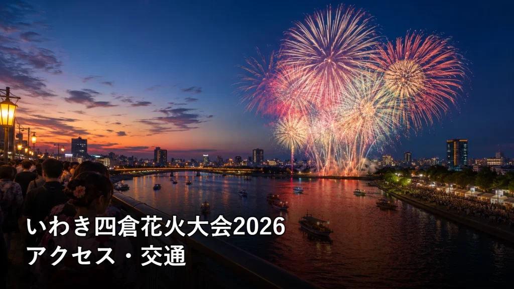 いわき四倉花火大会2026のアクセス・交通を紹介する画像
