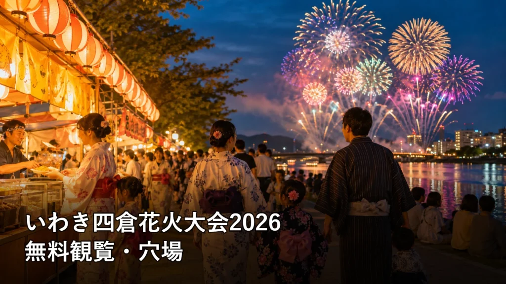 いわき四倉花火大会2026の無料観覧・穴場を紹介する画像