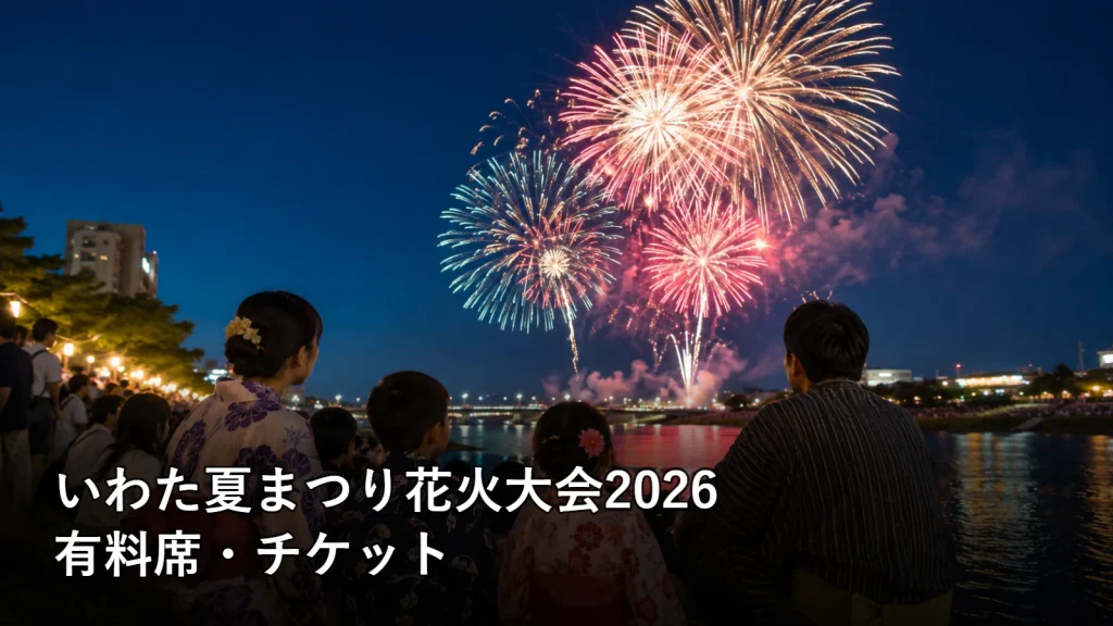 いわた夏まつり花火大会2026の有料席・チケットを紹介する画像