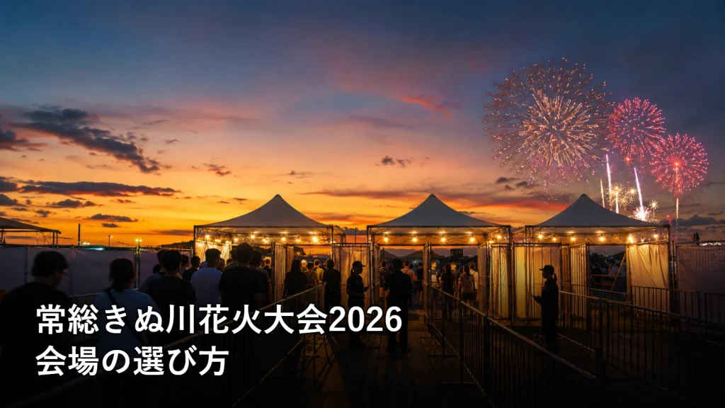 常総きぬ川花火大会2026の会場の選び方を紹介する画像