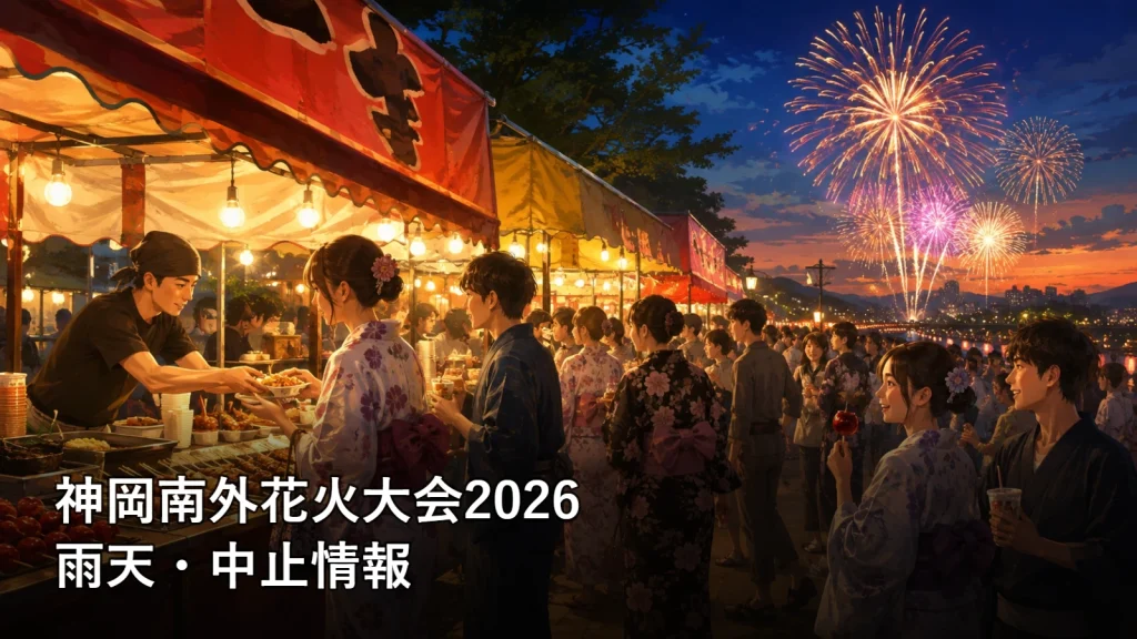 神岡南外花火大会2026の雨天・中止情報を紹介する画像