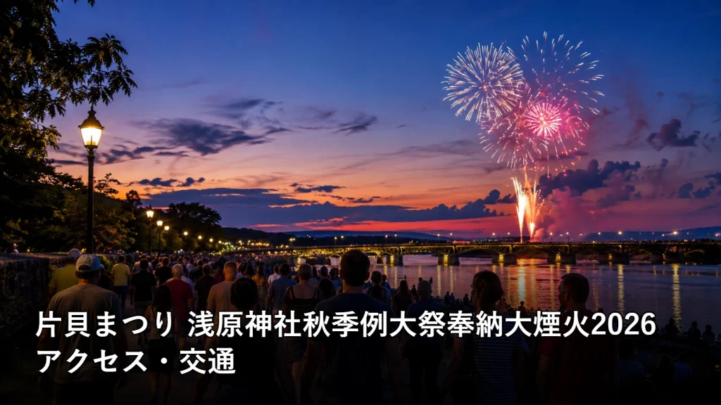 片貝まつり 浅原神社秋季例大祭奉納大煙火2026のアクセス・交通を紹介する画像