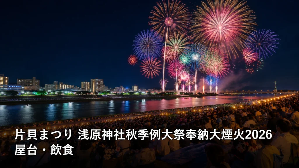 片貝まつり 浅原神社秋季例大祭奉納大煙火2026の屋台・飲食を紹介する画像