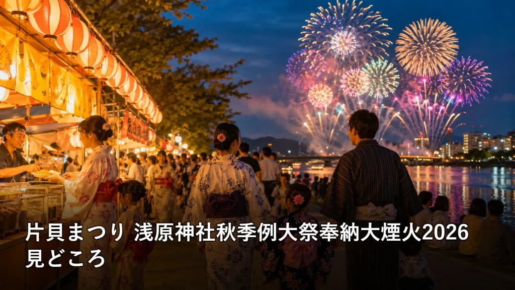 片貝まつり 浅原神社秋季例大祭奉納大煙火2026の見どころを紹介する画像