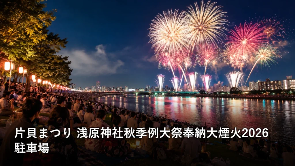 片貝まつり 浅原神社秋季例大祭奉納大煙火2026の駐車場を紹介する画像