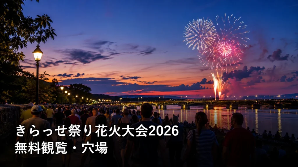 きらっせ祭り花火大会2026の無料観覧・穴場を紹介する画像