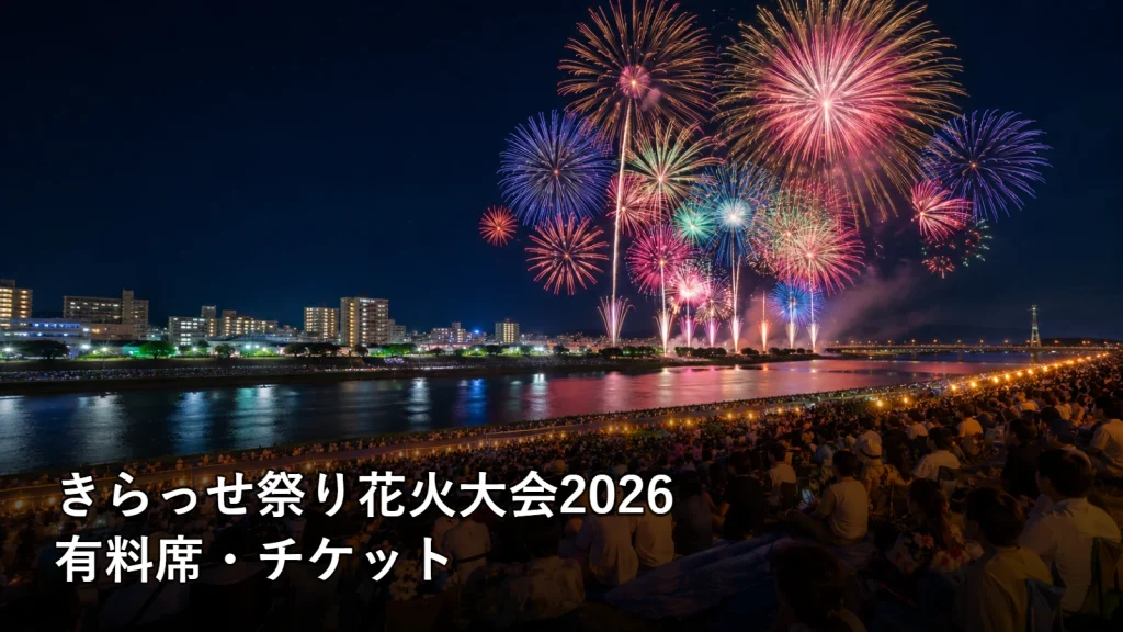 きらっせ祭り花火大会2026の有料席・チケットを紹介する画像