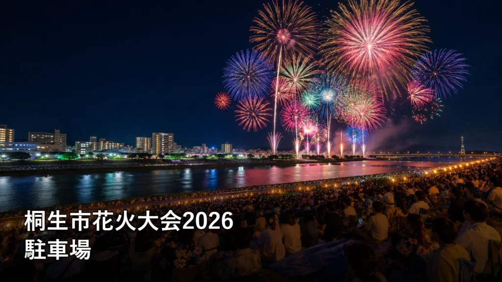 桐生市花火大会2026の駐車場を紹介する画像