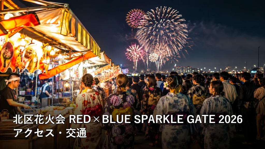 北区花火会 RED×BLUE SPARKLE GATE 2026のアクセス・交通を紹介する画像