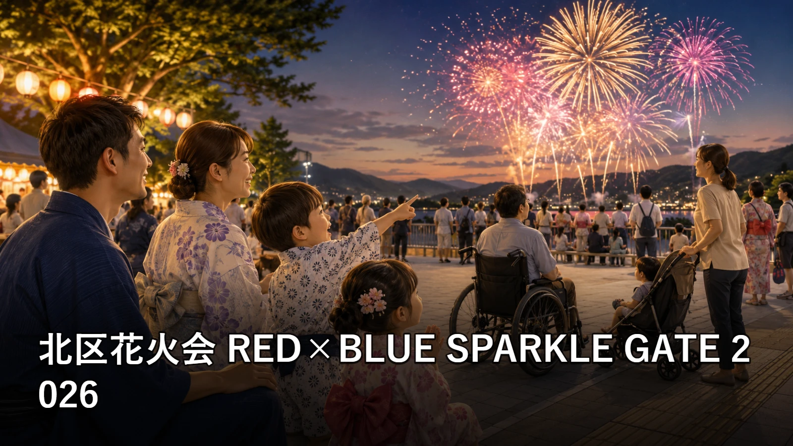 北区花火会 RED×BLUE SPARKLE GATE 2026の開催情報・観覧場所・アクセスを紹介するアイキャッチ画像