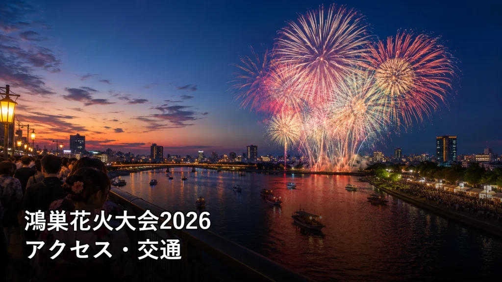 鴻巣花火大会2026のアクセス・交通を紹介する画像