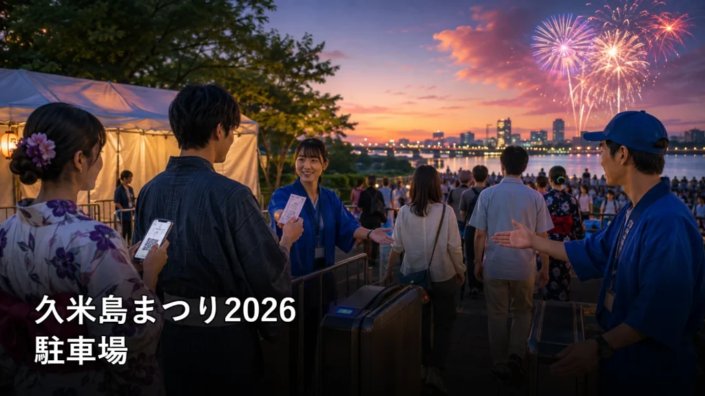 久米島まつり2026の駐車場を紹介する画像