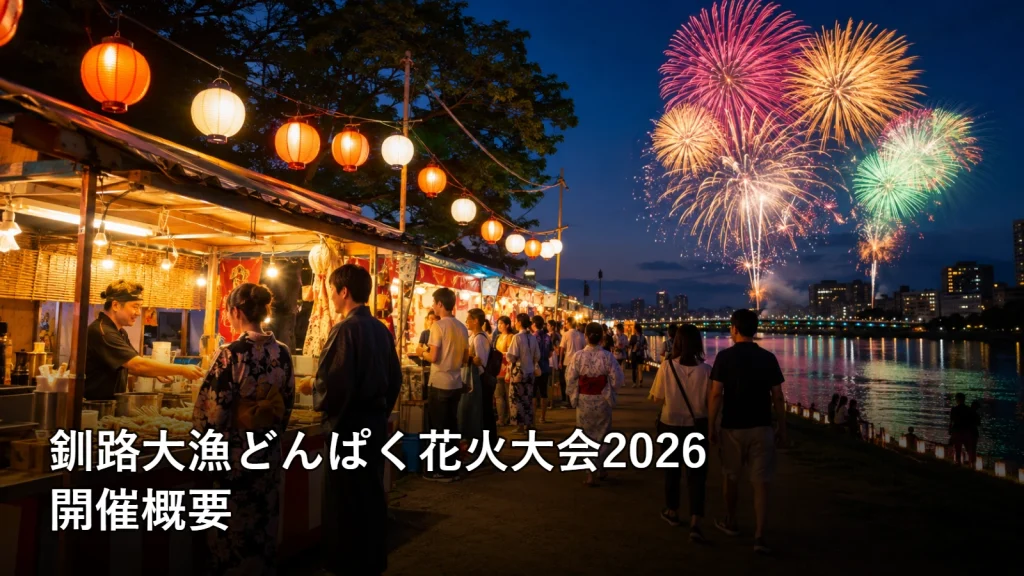 釧路大漁どんぱく花火大会2026の開催概要を紹介する画像