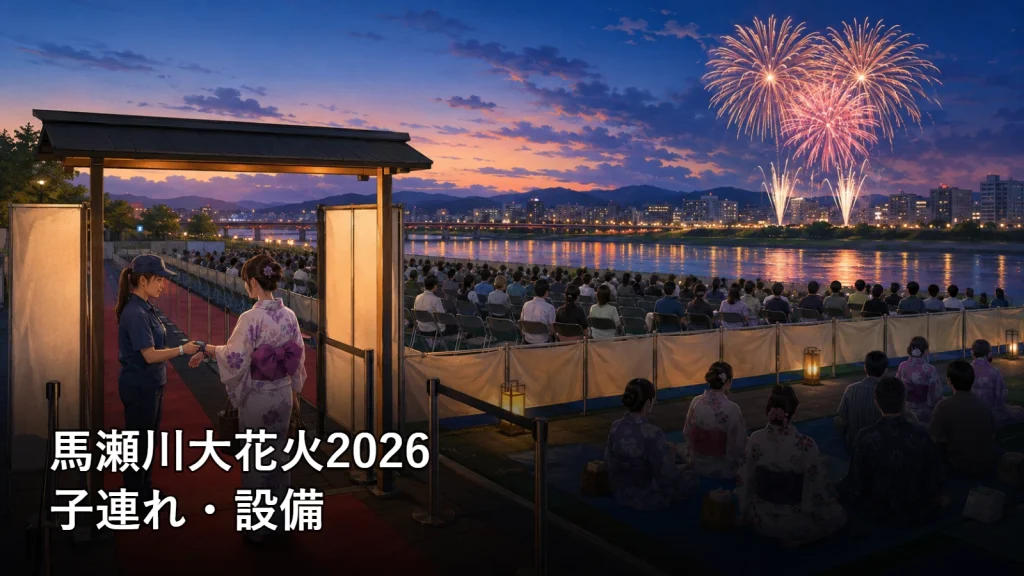 馬瀬川大花火2026の子連れ・設備を紹介する画像