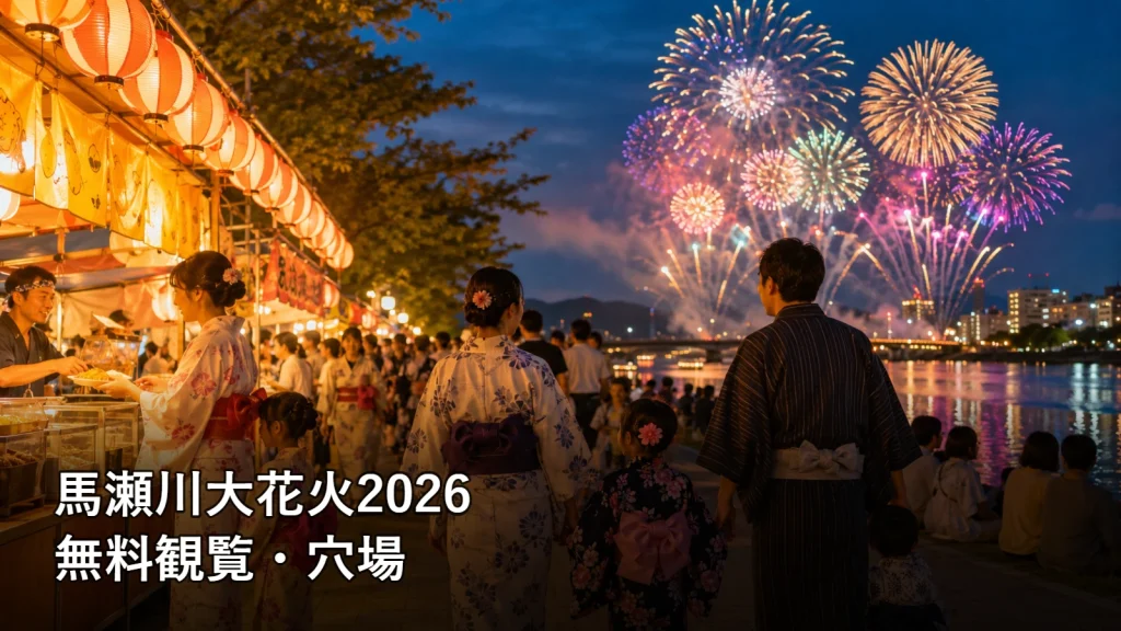馬瀬川大花火2026の無料観覧・穴場を紹介する画像