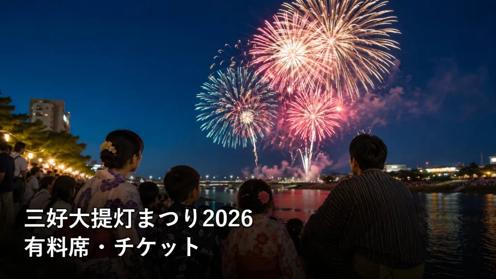 三好大提灯まつり2026の有料席・チケットを紹介する画像