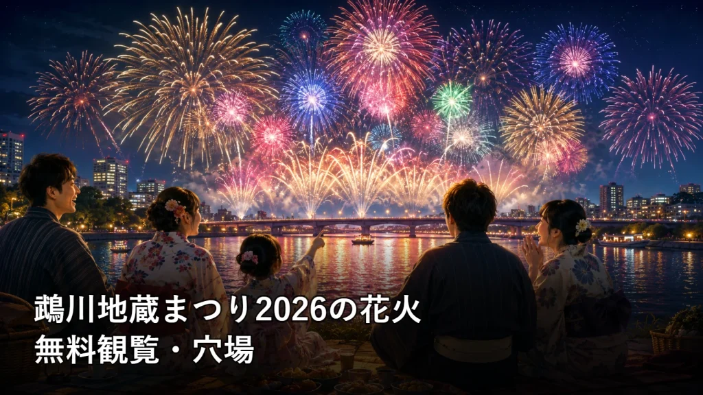 鵡川地蔵まつり2026の花火の無料観覧・穴場を紹介する画像