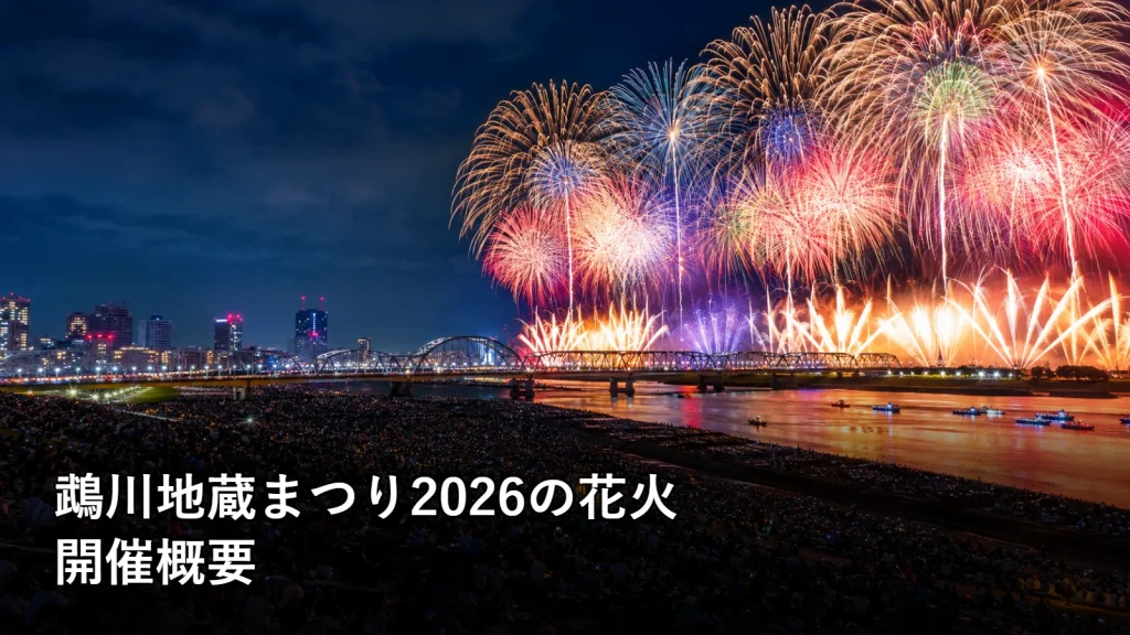 鵡川地蔵まつり2026の花火の開催概要を紹介する画像