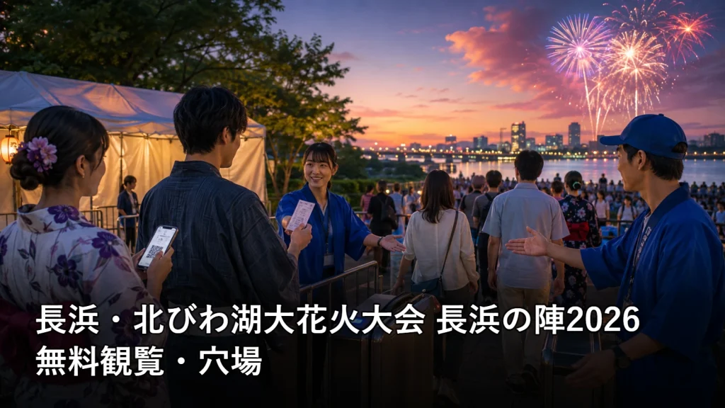 長浜・北びわ湖大花火大会 長浜の陣2026の無料観覧・穴場を紹介する画像