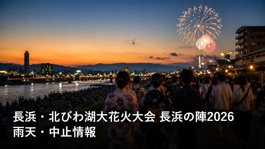 長浜・北びわ湖大花火大会 長浜の陣2026の雨天・中止情報を紹介する画像