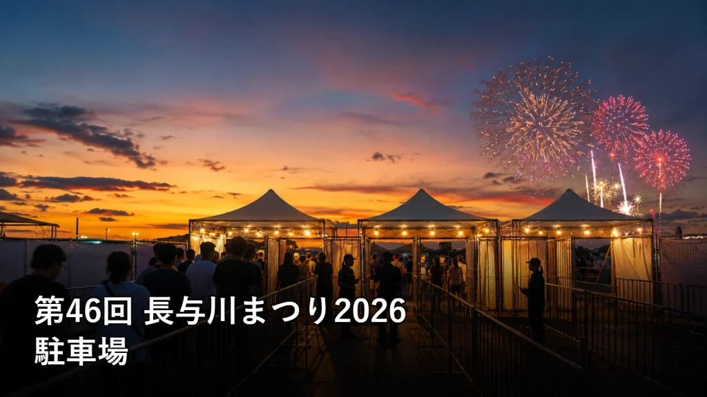 第46回 長与川まつり2026の駐車場を紹介する画像