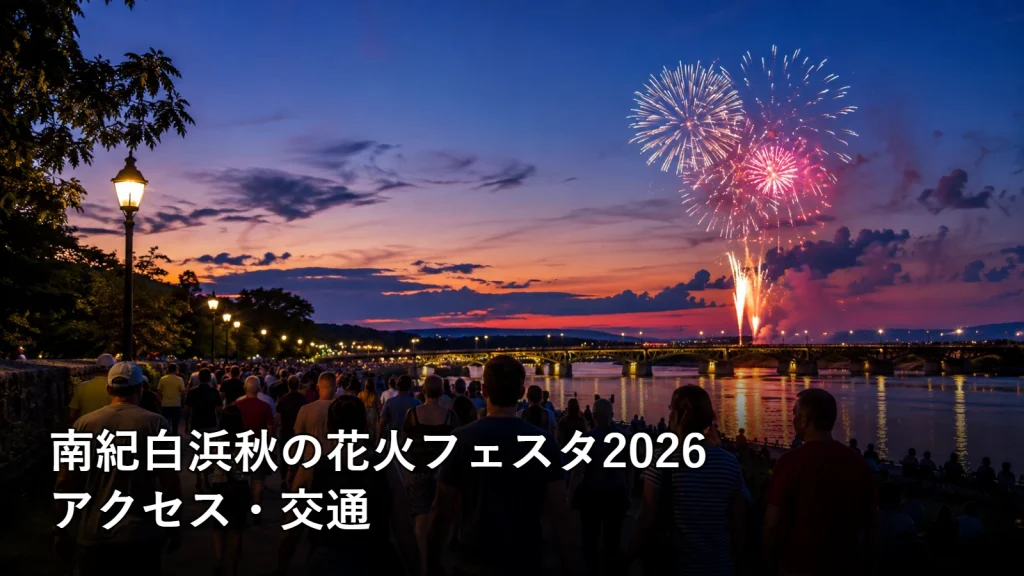 南紀白浜秋の花火フェスタ2026のアクセス・交通を紹介する画像