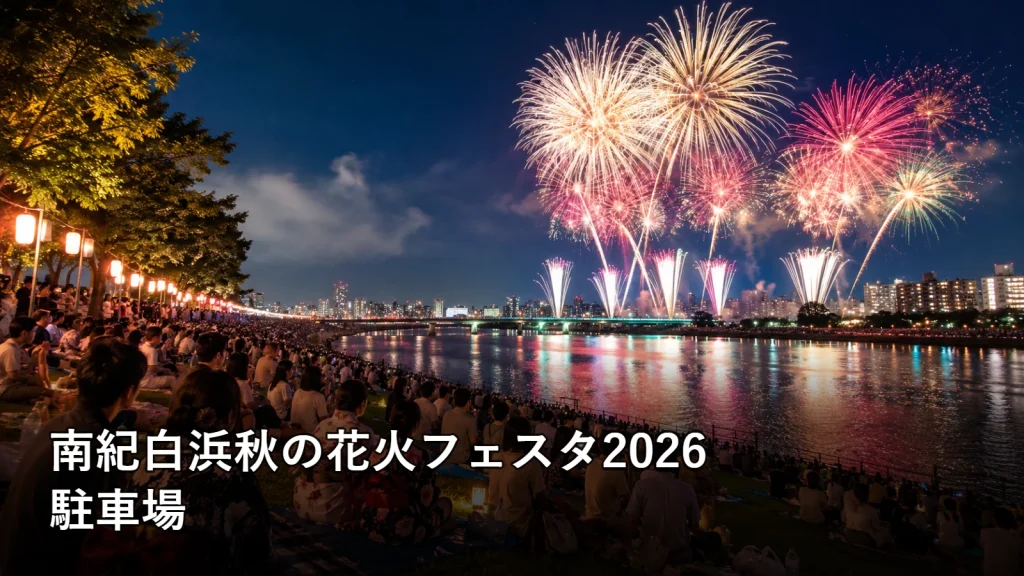 南紀白浜秋の花火フェスタ2026の駐車場を紹介する画像