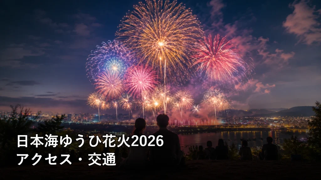 日本海ゆうひ花火2026のアクセス・交通を紹介する画像